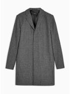 Selected Homme Mens Grey Selected Homme Gray Houndstooth Check Coat