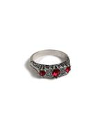 Topman Mens Red Silver Stone Ring*
