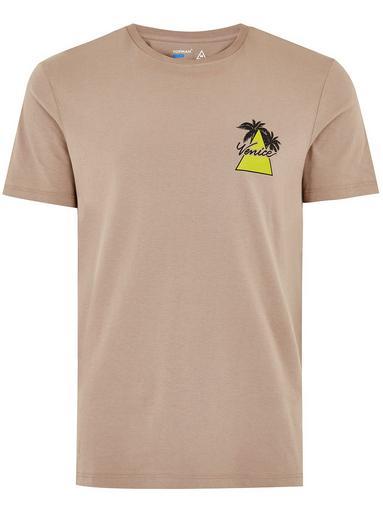 Topman Mens Brown 'venice' T-shirt