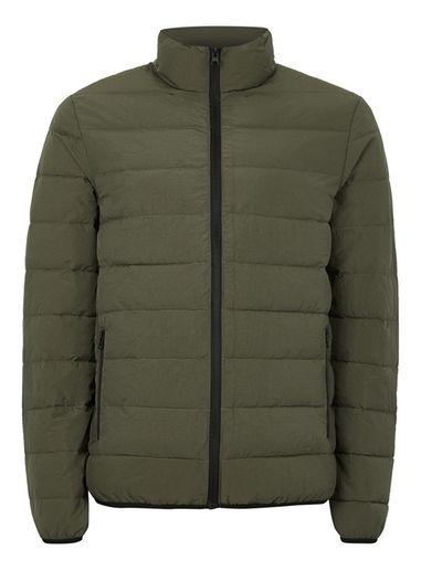 Topman Mens Khaki Quilted Jacket