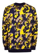 Topman Mens Yellow Punk Royal Camouflage Sweatshirt