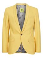 Topman Mens Noose & Monkey Yellow Slim Fit Suit Jacket