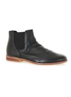 Topman Mens Black Leather Cheslea Boots