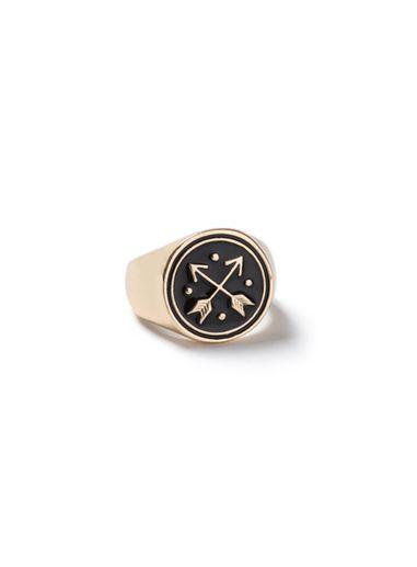 Topman Mens Gold Look Cross Arrow Ring*