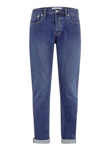Topman Mens Blue Light Wash Shia Stretch Slim Jeans