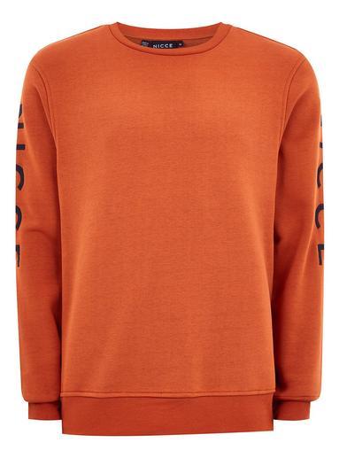 Topman Mens Nicce Orange Sweatshirt