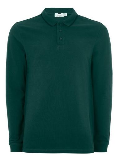 Topman Mens Green Tipped Skinny Fit Polo