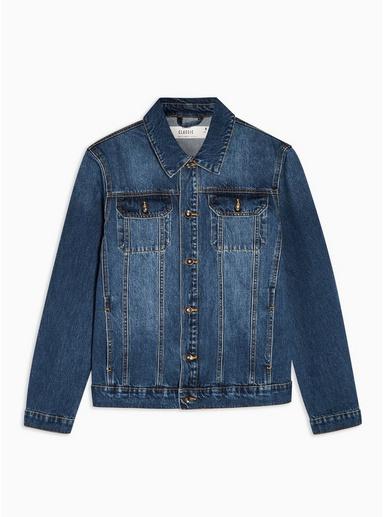 Topman Mens Navy Indigo Denim Jacket