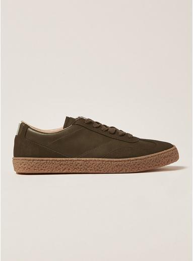 Topman Mens Khaki Storm Retro Sneakers