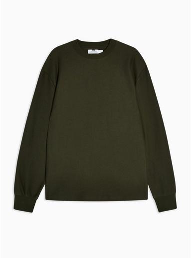 Topman Mens Khaki Twill Sweatshirt