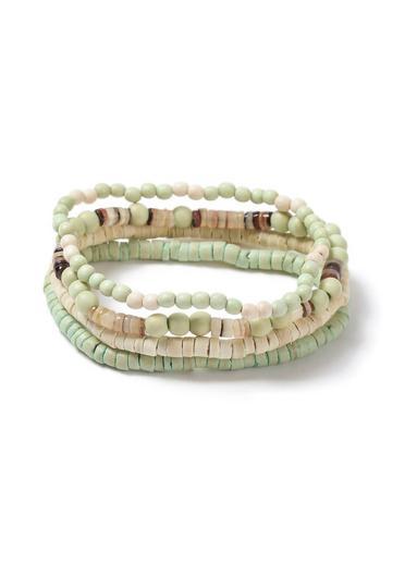 Topman Mens Green Beaded Bracelet Pack*