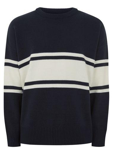 Topman Mens Ltd Navy Stripe Sweater
