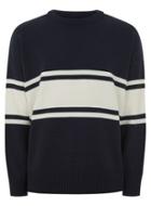 Topman Mens Ltd Navy Stripe Sweater