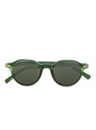 Topman Mens Green Round Sunglasses