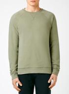 Topman Mens Light Green Classic Fit Raglan Sweatshirt