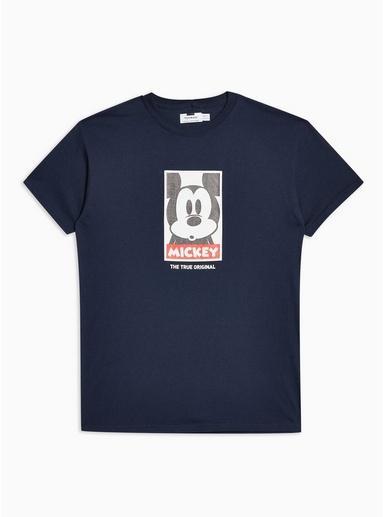 Topman Mens Navy Mickey Mouse T-shirt