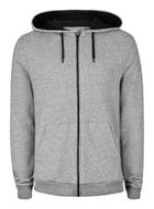 Topman Mens Mid Grey Black Salt And Pepper Classic Fit Hoodie