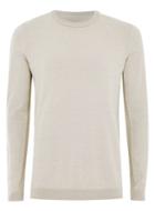 Topman Mens Cream Off White Twist Side Ribbed Sweater
