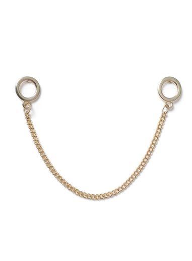 Topman Mens Gold Look Cut Out Circle Collar Tips*