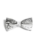 Topman Mens Grey Snakeskin Bow Tie*