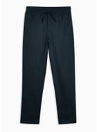 Selected Homme Mens Selected Homme Navy Linen Tapered Trousers