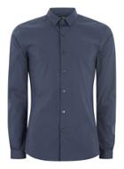 Topman Mens Navy Polka Dot Muscle Fit Shirt