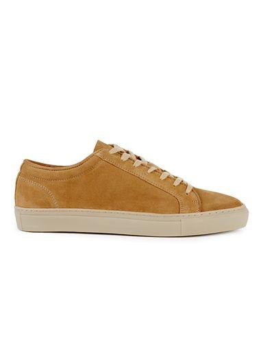 Topman Mens Brown Sand Suede Trainers