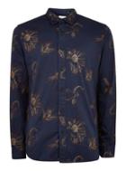 Topman Mens Selected Homme Navy Printed Shirt