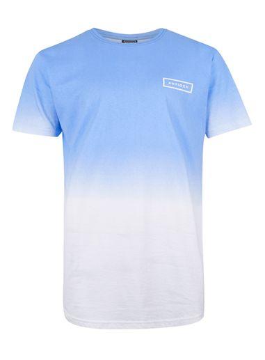 Topman Mens Antioch Blue Ombre Rectangle Logo T-shirt*