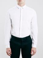 Topman Mens White Smart Oxford Long Sleeve Smart Shirt
