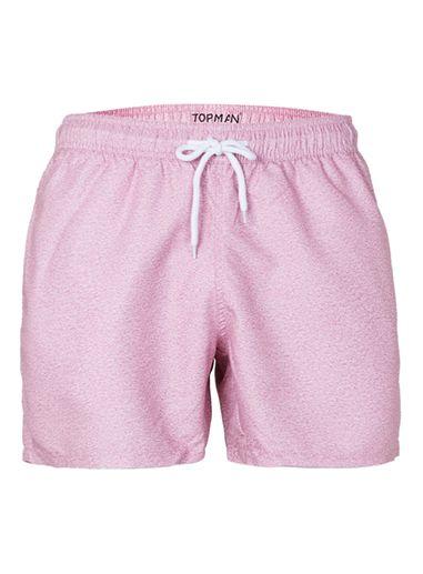 Topman Mens Pink Marl Swim Shorts