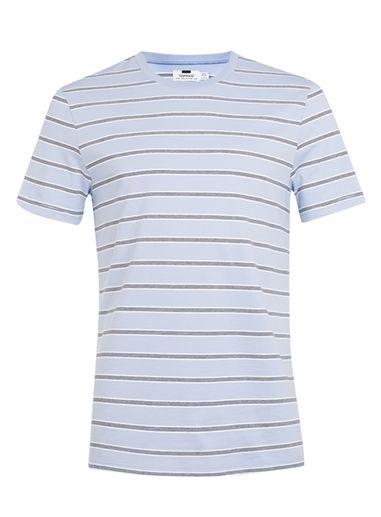 Topman Mens Light Blue Crew Neck T Shirt