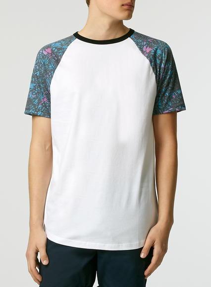 Topman Mens White Reptile Print T-shirt