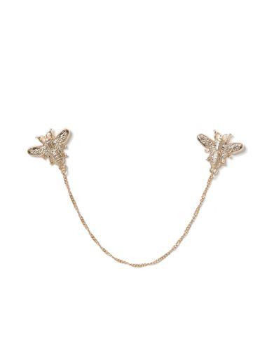 Topman Mens Gold Bug Collar Tips*
