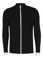 Topman Mens Black And White High Neck Track Top