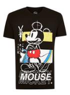 Topman Mens Grey Black Block Mickey Mouse T-shirt