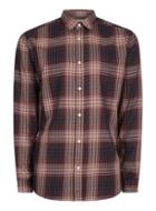 Topman Mens Red Selected Homme Check Button Up Shirt