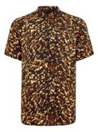 Topman Mens Multi Leopard Print Classic Shirt
