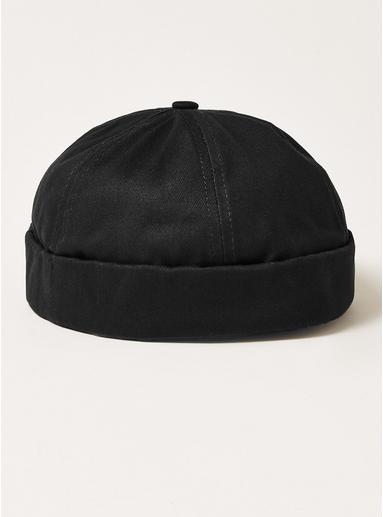 Topman Mens Black Docker Beanie