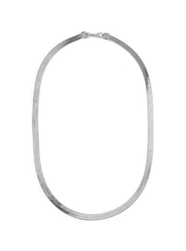 Topman Mens Metallic Silver Snake Necklace*