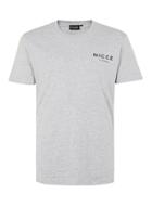 Topman Mens Nicce Grey Marl Logo T-shirt