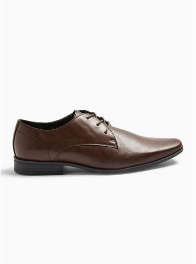 Topman Mens Brown Tan Pu 'brock' Derby Shoes