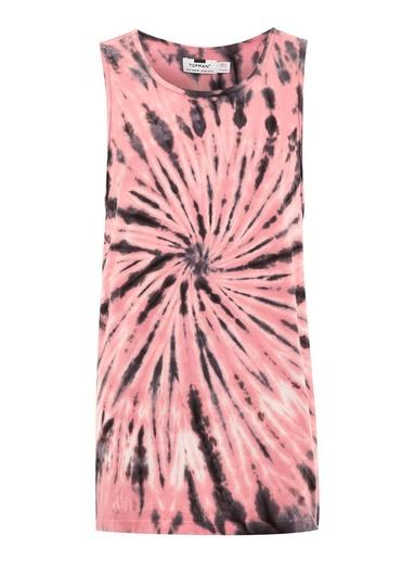 Topman Mens Red Tie Dye V-neck Vest