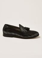 Topman Mens Black Metallic Rana Tassel Loafers