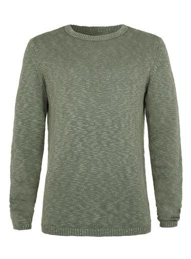 Topman Mens Selected Homme Khaki Knitted Sweater