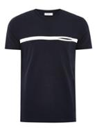 Topman Mens Selected Homme Navy Taping T-shirt