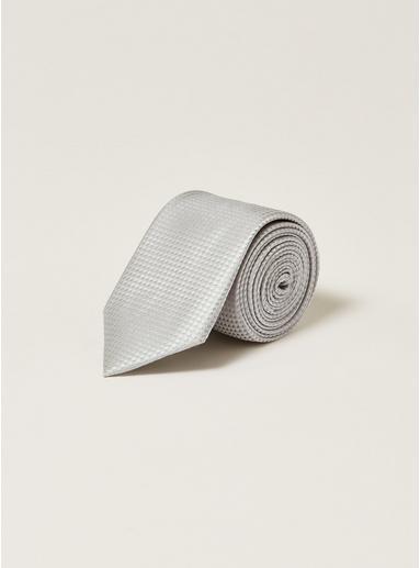 Topman Mens Silver Textured Tie