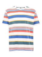 Topman Mens White Rainbow Stripe T-shirt