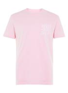 Topman Mens Pink Vista Print T-shirt