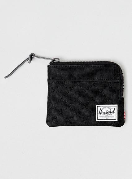 Topman Mens Herschel Black Quilted Johnny Wallet